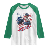 Boop Eagle Raglan Shirt Western Cowgirl Patriotic USA American 4th of July