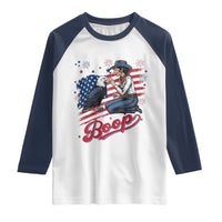 Boop Eagle Raglan Shirt Western Cowgirl Patriotic USA American 4th of July