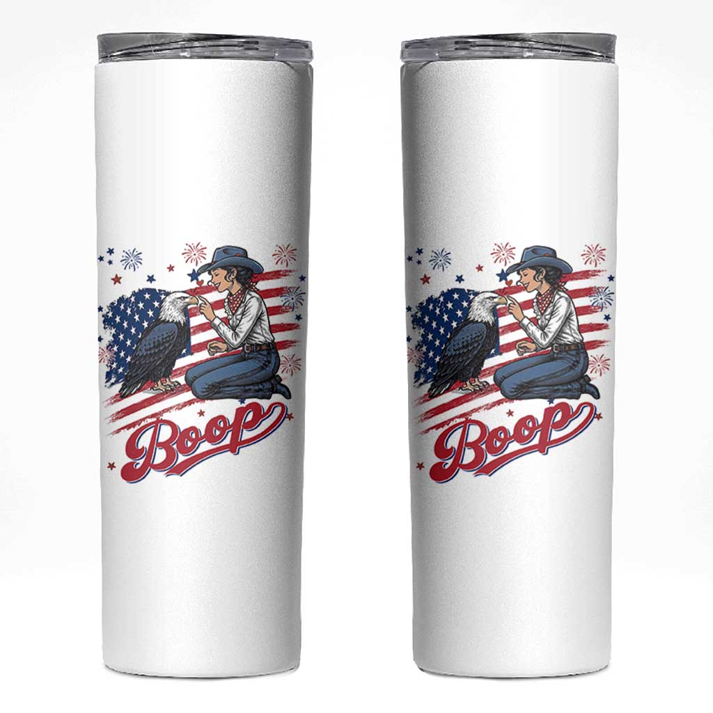 Boop Eagle Skinny Tumbler Western Cowgirl Patriotic USA American 4th of July