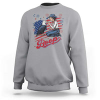 Boop Eagle Sweatshirt Western Cowgirl Patriotic USA American 4th of July