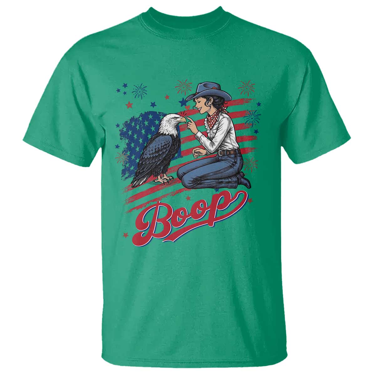Boop Eagle T Shirt Western Cowgirl Patriotic USA American 4th of July