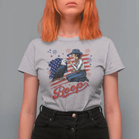 Boop Eagle T Shirt For Women Western Cowgirl Patriotic USA American 4th of July