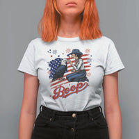 Boop Eagle T Shirt For Women Western Cowgirl Patriotic USA American 4th of July
