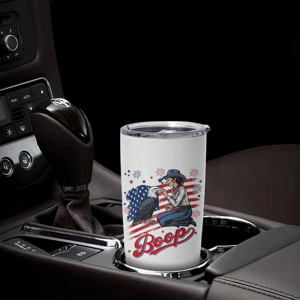 Boop Eagle Tumbler Cup Western Cowgirl Patriotic USA American 4th of July