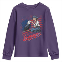 Boop Eagle Youth Sweatshirt Western Cowgirl Patriotic USA American 4th of July