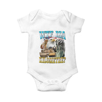 WTF is A Kilometer Baby Onesie Funny USA Patriotic Bootleg Meme