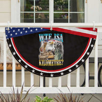 WTF is A Kilometer Patriotic Fan Flag Funny USA Bootleg Meme