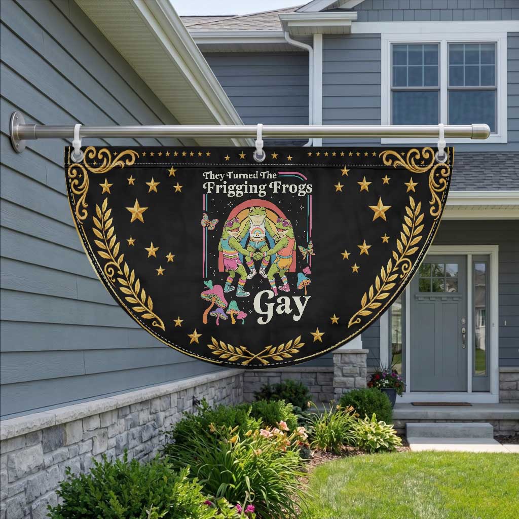 They Turned The Frigging Frogs Gay Patriotic Fan Flag Funny LGBTQ Pride Month