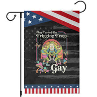 They Turned The Frigging Frogs Gay Patriotic Garden Flag Funny LGBTQ Pride Month