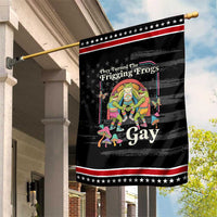 They Turned The Frigging Frogs Gay Patriotic Garden Flag Funny LGBTQ Pride Month