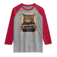 Funny Cat Mugshot Raglan Shirt Catnip Made Me Do It - Wonder Print Shop