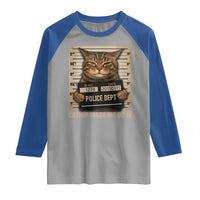 Funny Cat Mugshot Raglan Shirt Catnip Made Me Do It - Wonder Print Shop