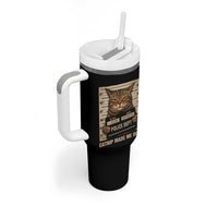 Funny Cat Mugshot Tumbler With Handle Catnip Made Me Do It