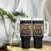 Funny Cat Mugshot Tumbler With Handle Catnip Made Me Do It