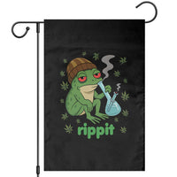 Rippit Frog Garden Flag Funny 420 Stoner Weed Humor - Wonder Print Shop