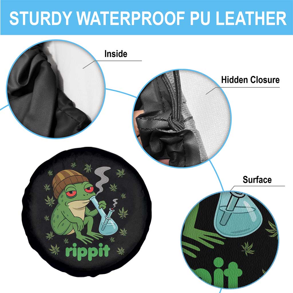 Rippit Frog Spare Tire Cover Funny 420 Stoner Weed Humor - Wonder Print Shop