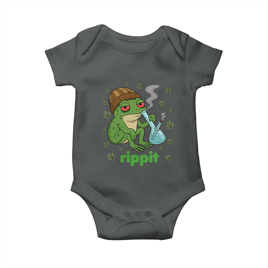 Rippit Frog Baby Onesie Funny 420 Stoner Weed Humor - Wonder Print Shop