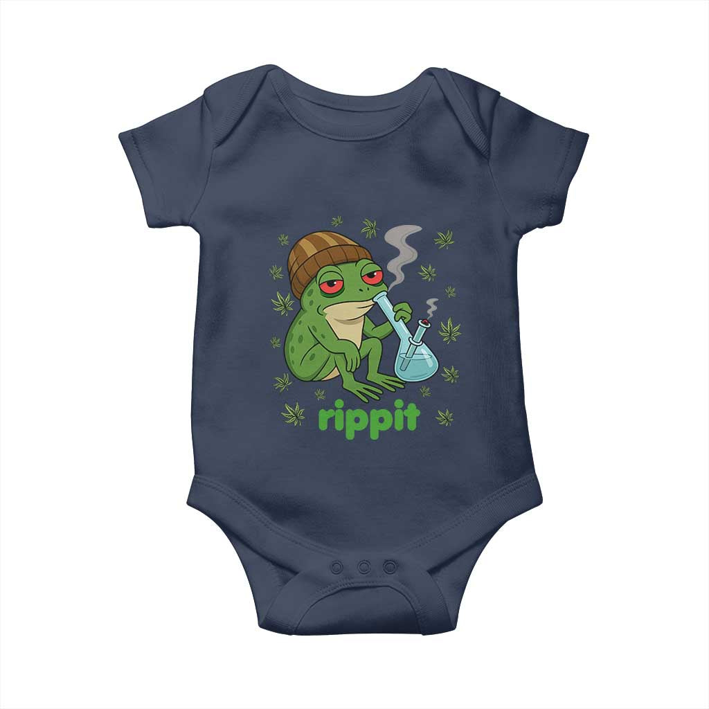 Rippit Frog Baby Onesie Funny 420 Stoner Weed Humor - Wonder Print Shop
