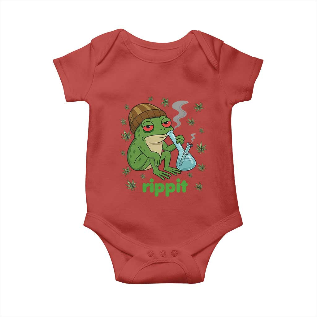 Rippit Frog Baby Onesie Funny 420 Stoner Weed Humor - Wonder Print Shop