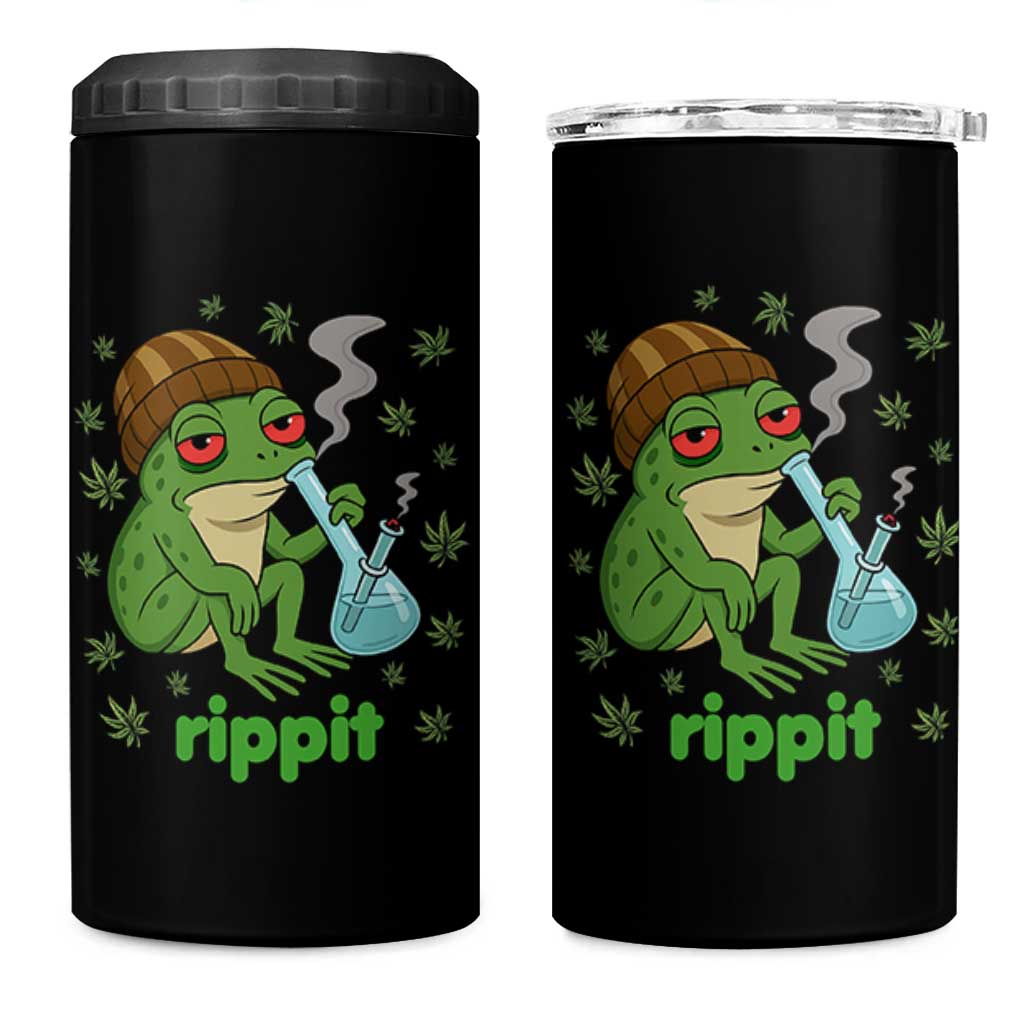 Rippit Frog 4 in 1 Can Cooler Tumbler Funny 420 Stoner Weed Humor - Wonder Print Shop