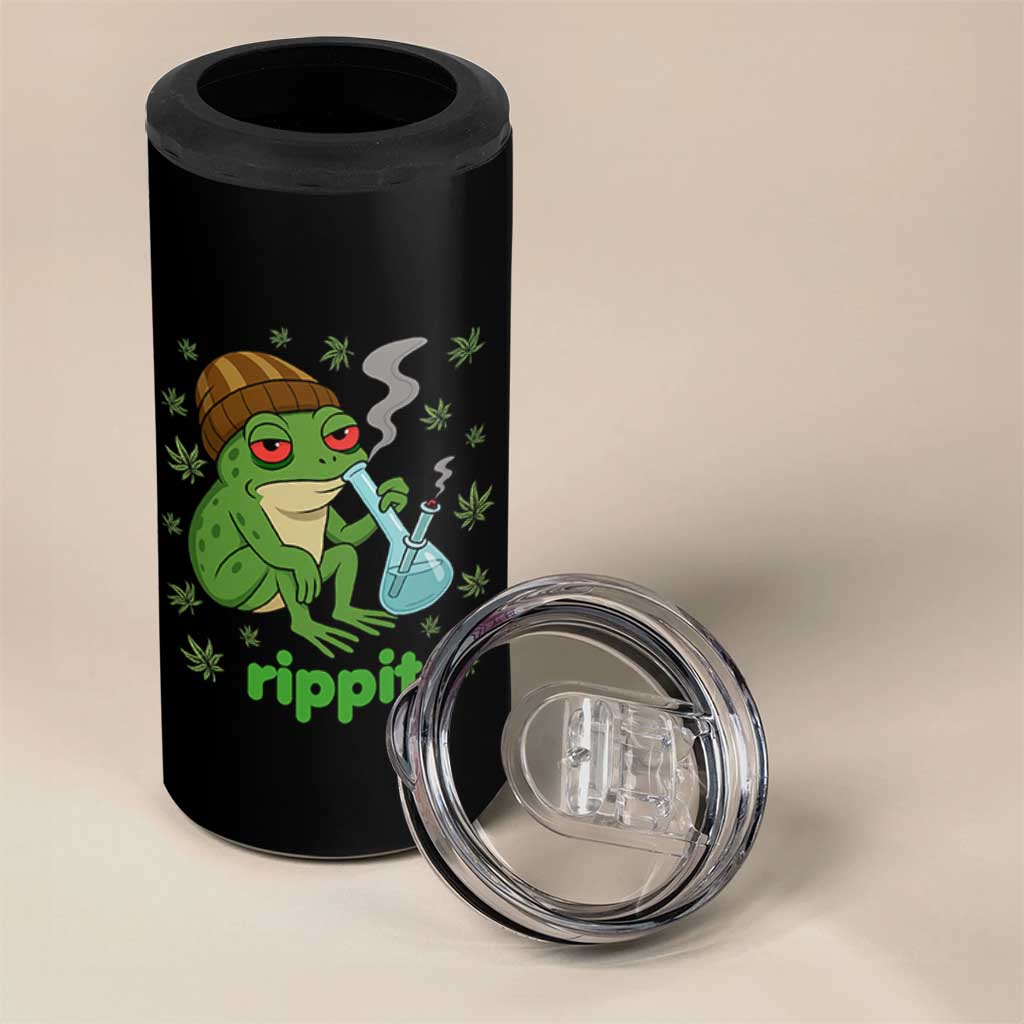 Rippit Frog 4 in 1 Can Cooler Tumbler Funny 420 Stoner Weed Humor - Wonder Print Shop