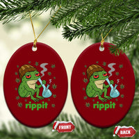 Rippit Frog Ceramic Ornament Funny 420 Stoner Weed Humor - Wonder Print Shop