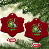 Rippit Frog Ceramic Ornament Funny 420 Stoner Weed Humor - Wonder Print Shop