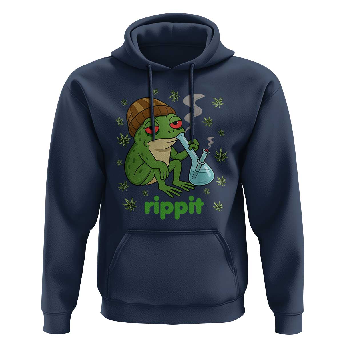 Rippit Frog Hoodie Funny 420 Stoner Weed Humor - Wonder Print Shop