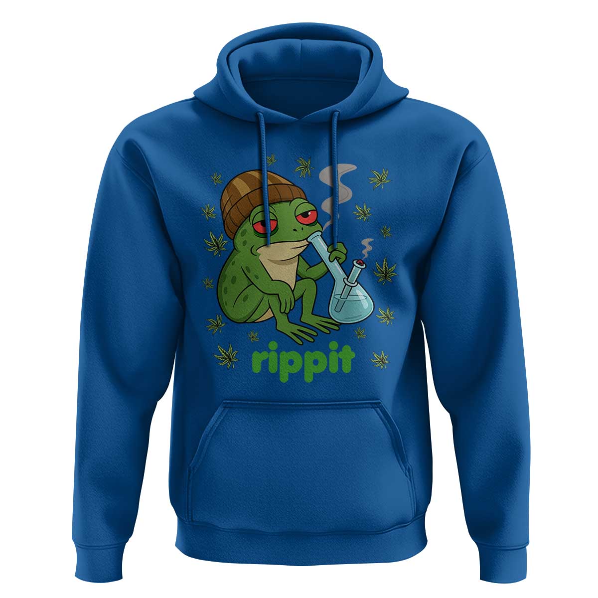 Rippit Frog Hoodie Funny 420 Stoner Weed Humor - Wonder Print Shop