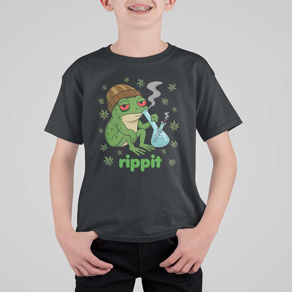 Rippit Frog T Shirt For Kid Funny 420 Stoner Weed Humor - Wonder Print Shop