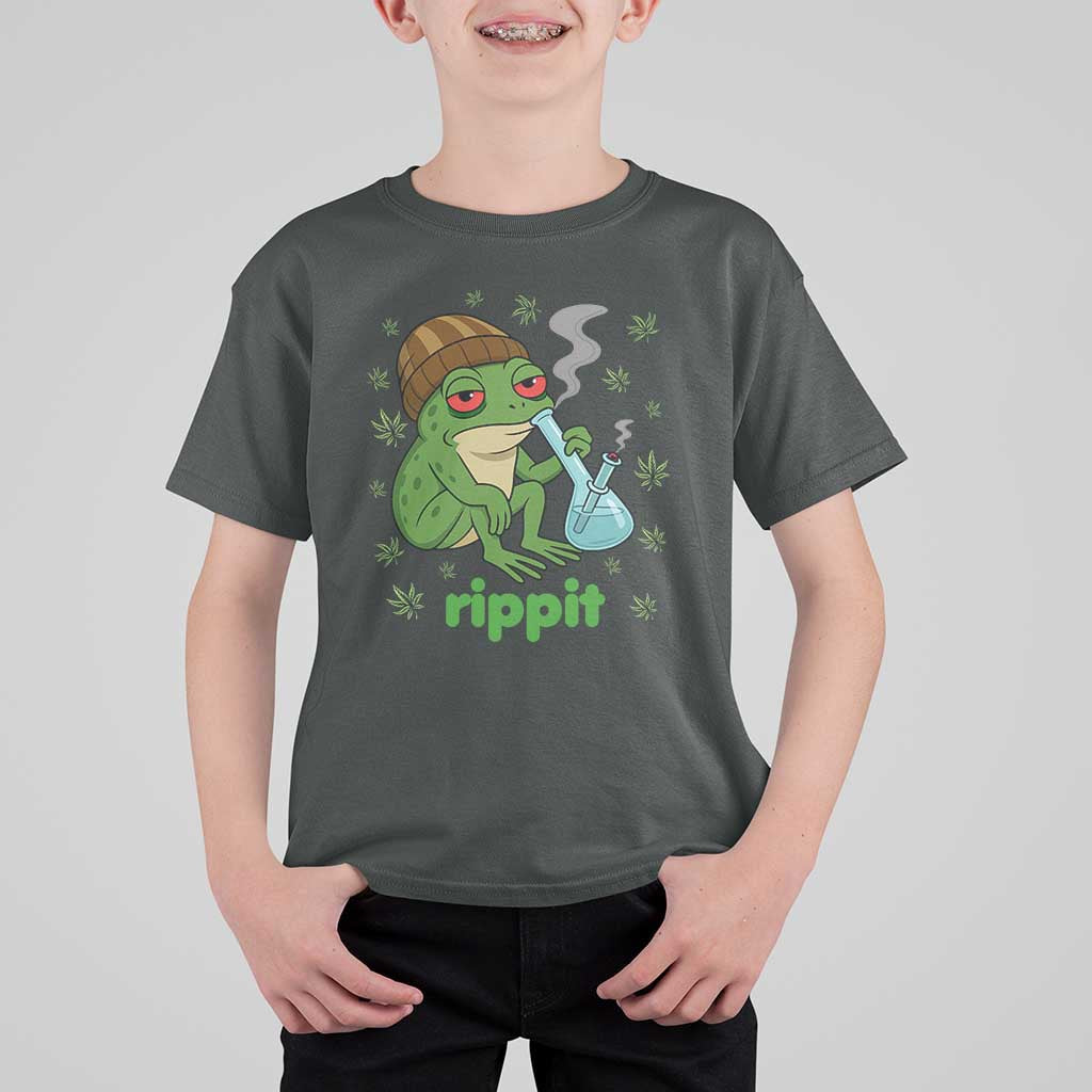 Rippit Frog T Shirt For Kid Funny 420 Stoner Weed Humor - Wonder Print Shop