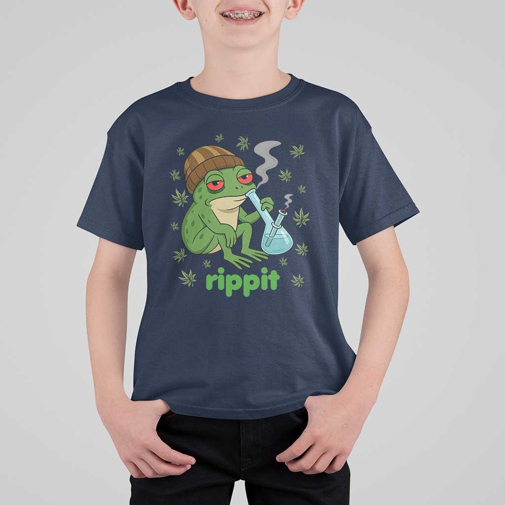 Rippit Frog T Shirt For Kid Funny 420 Stoner Weed Humor - Wonder Print Shop