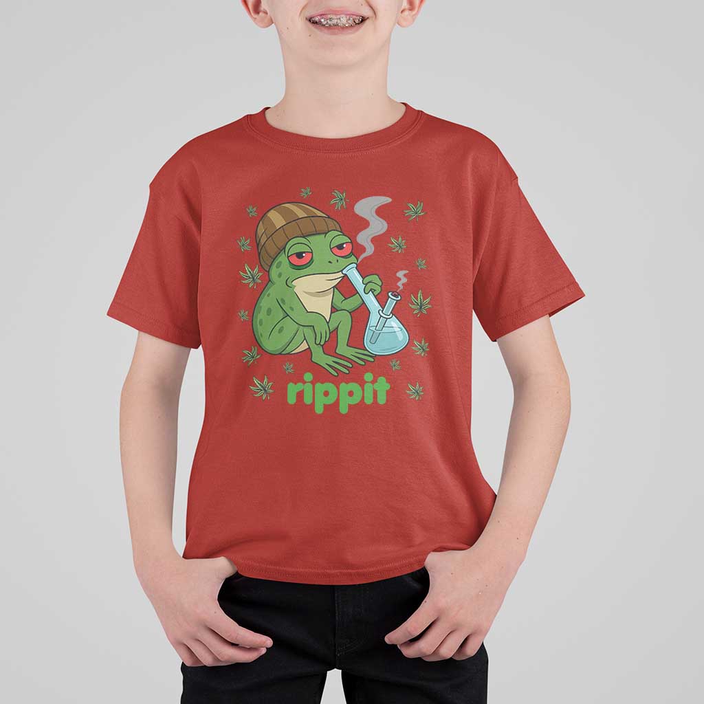 Rippit Frog T Shirt For Kid Funny 420 Stoner Weed Humor - Wonder Print Shop