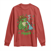 Rippit Frog Long Sleeve Shirt Funny 420 Stoner Weed Humor - Wonder Print Shop