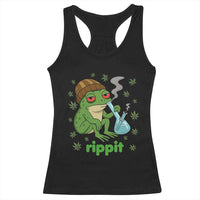 Rippit Frog Racerback Tank Top Funny 420 Stoner Weed Humor - Wonder Print Shop