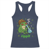 Rippit Frog Racerback Tank Top Funny 420 Stoner Weed Humor - Wonder Print Shop