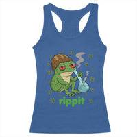 Rippit Frog Racerback Tank Top Funny 420 Stoner Weed Humor - Wonder Print Shop