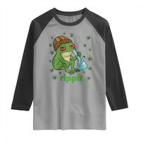 Rippit Frog Raglan Shirt Funny 420 Stoner Weed Humor - Wonder Print Shop