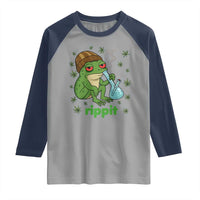 Rippit Frog Raglan Shirt Funny 420 Stoner Weed Humor - Wonder Print Shop