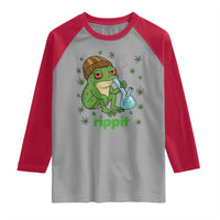 Rippit Frog Raglan Shirt Funny 420 Stoner Weed Humor - Wonder Print Shop