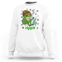 Rippit Frog Sweatshirt Funny 420 Stoner Weed Humor - Wonder Print Shop