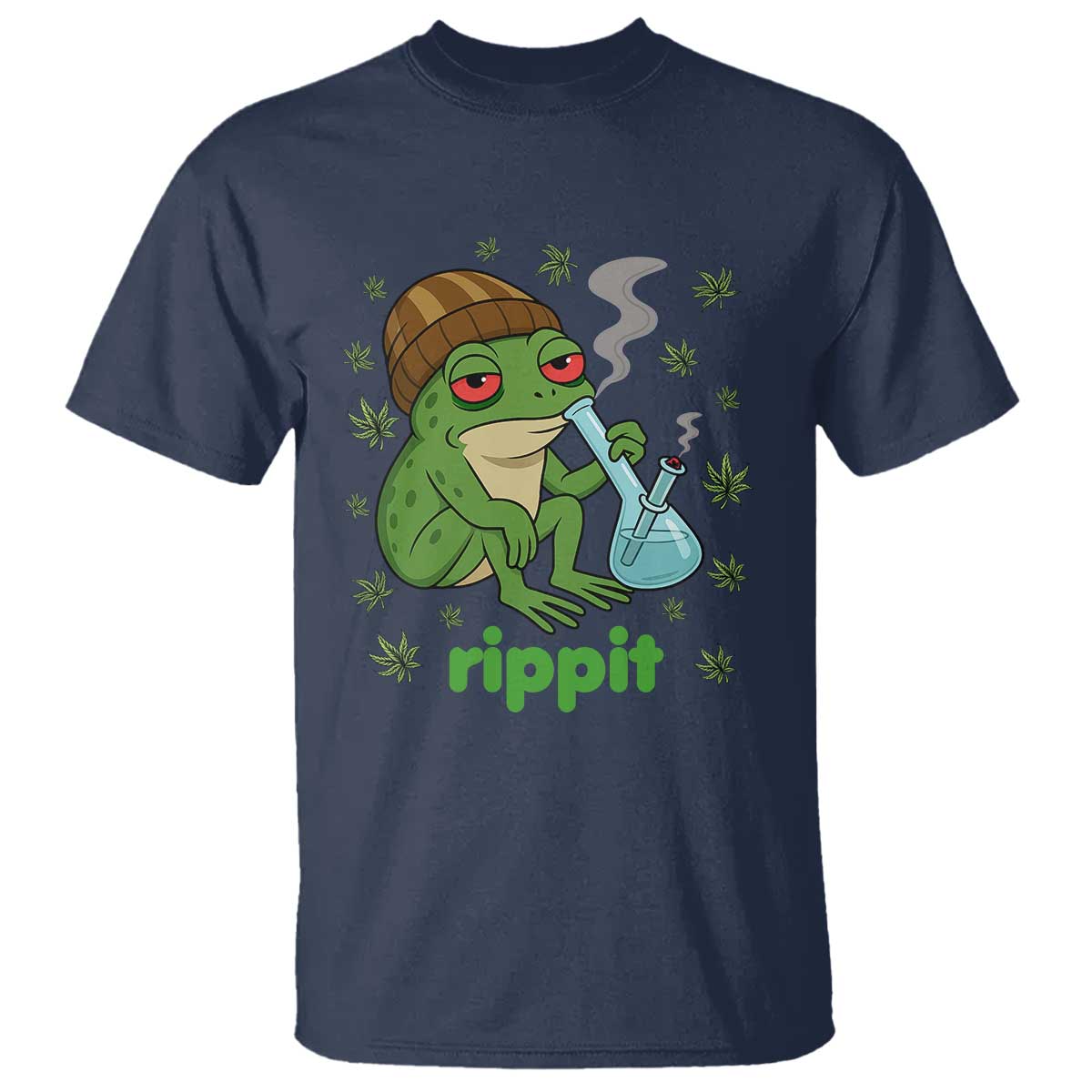 Rippit Frog T Shirt Funny 420 Stoner Weed Humor - Wonder Print Shop