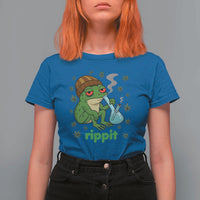 Rippit Frog T Shirt For Women Funny 420 Stoner Weed Humor - Wonder Print Shop