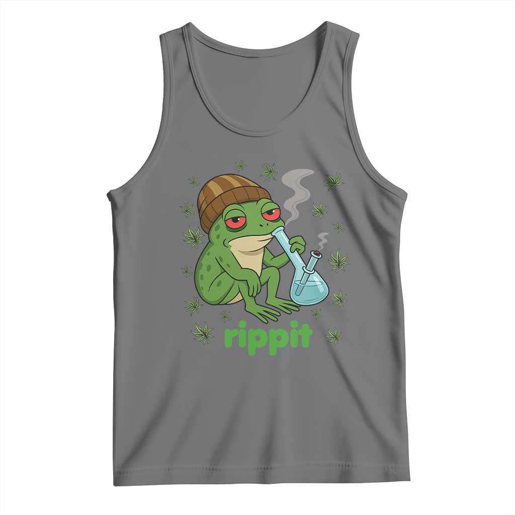 Rippit Frog Tank Top Funny 420 Stoner Weed Humor - Wonder Print Shop