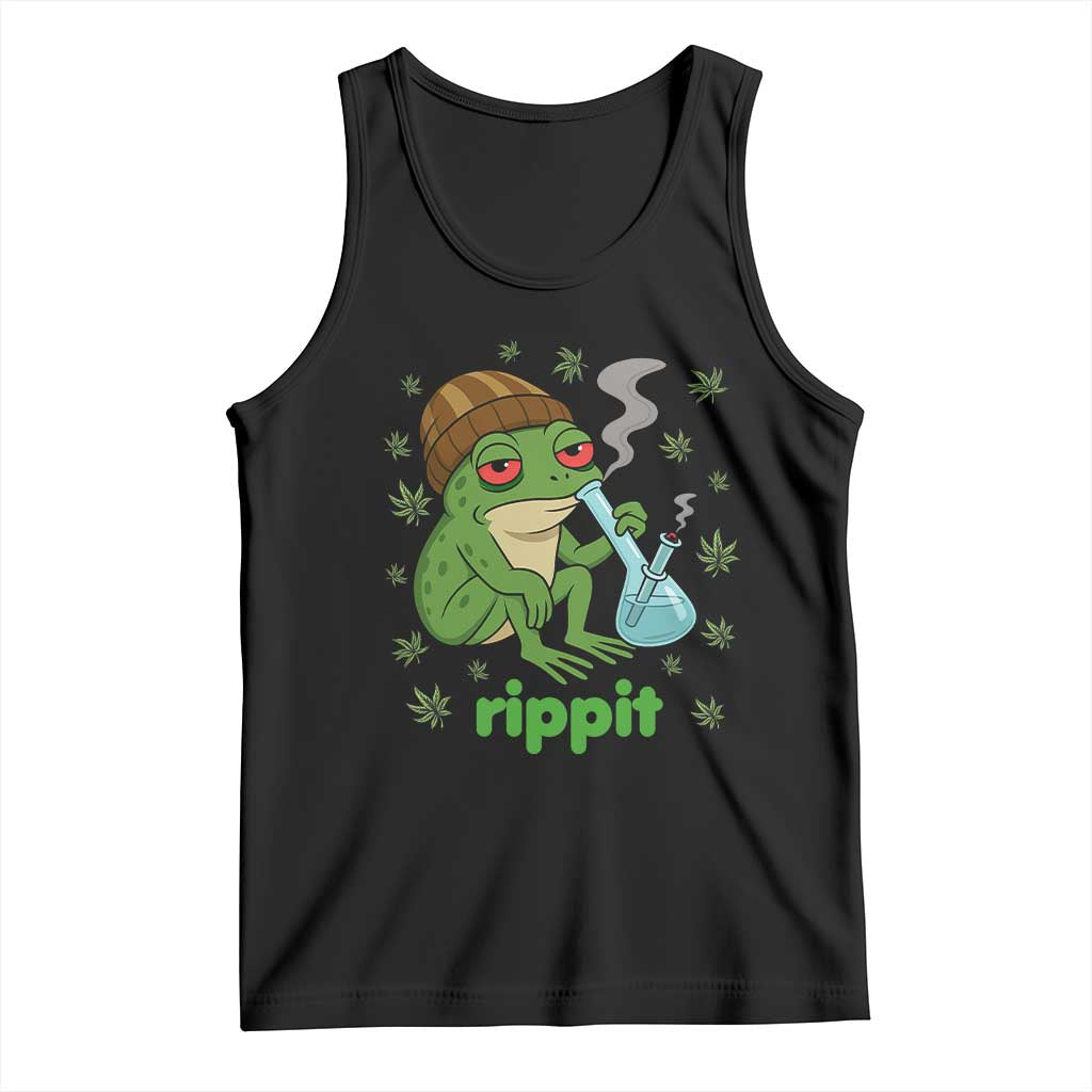 Rippit Frog Tank Top Funny 420 Stoner Weed Humor - Wonder Print Shop
