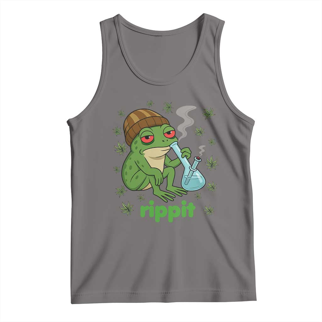Rippit Frog Tank Top Funny 420 Stoner Weed Humor - Wonder Print Shop