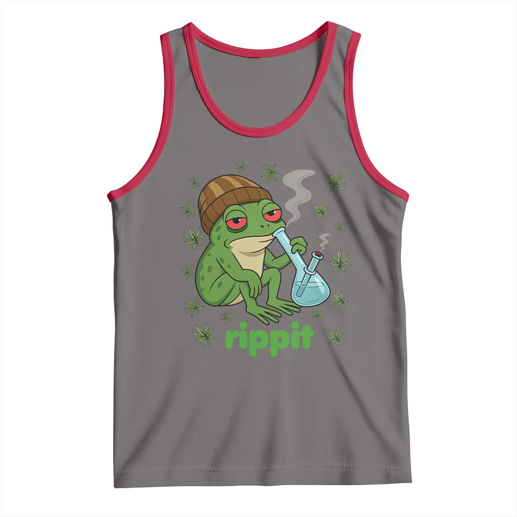 Rippit Frog Tank Top Funny 420 Stoner Weed Humor - Wonder Print Shop