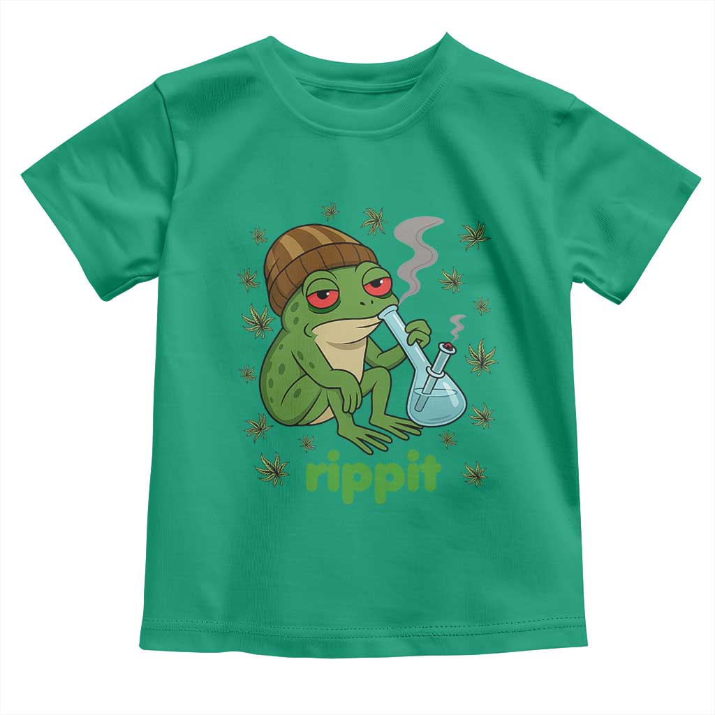 Rippit Frog Toddler T Shirt Funny 420 Stoner Weed Humor - Wonder Print Shop