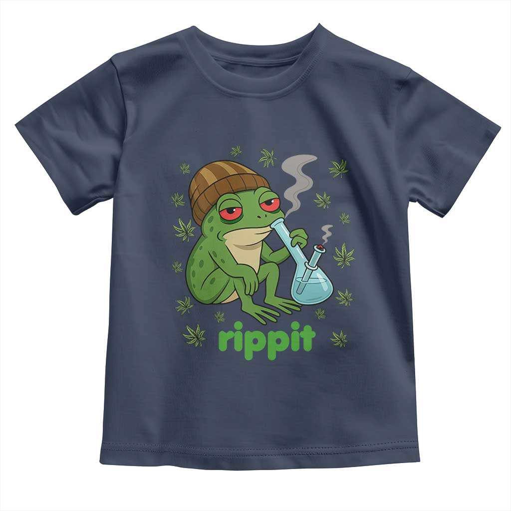Rippit Frog Toddler T Shirt Funny 420 Stoner Weed Humor - Wonder Print Shop