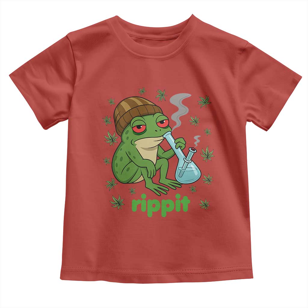 Rippit Frog Toddler T Shirt Funny 420 Stoner Weed Humor - Wonder Print Shop